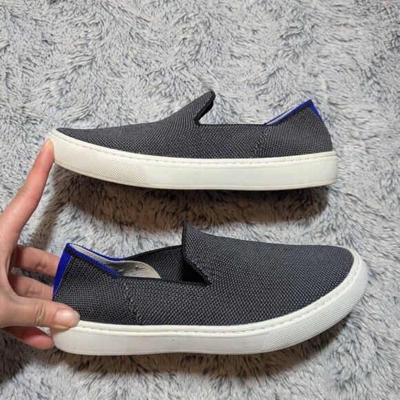 Rothy's The Kids Sneakers Slip On Gray Size 3 Rainbow - Picture 3 of 5